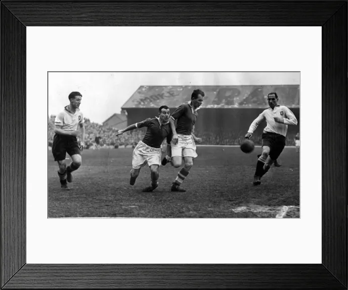Framed Print : break through the Doncaster Rovers defence - 12th March 1951 Framed Print : break through the Doncaster Rovers defence - 12th March 1951