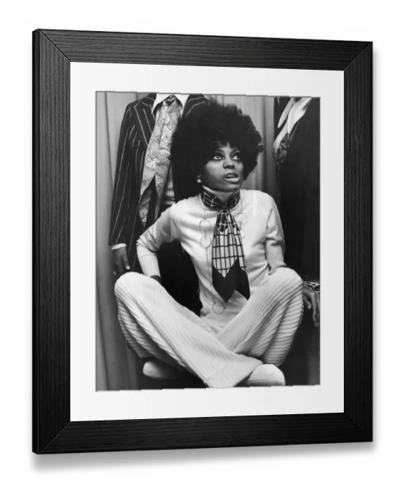 Framed Print : Diana Ross of the Supremes pictured at the Press Reception for their latest single