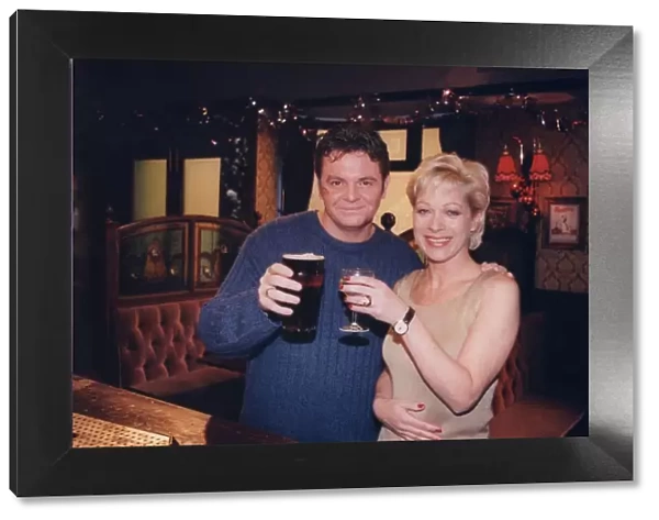 Denise Welch and Phil Middlemiss pictured in the Rovers Return pub on the Coronation