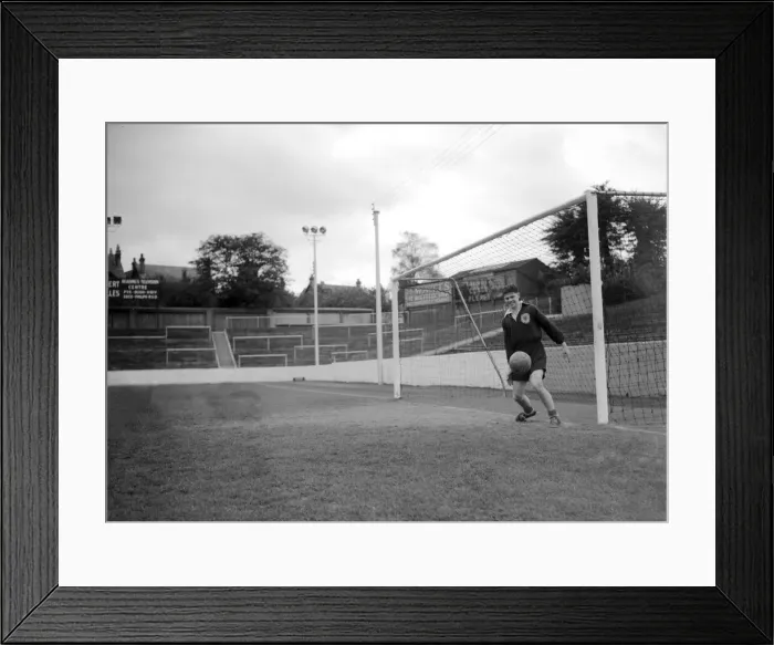 Framed Print : Scottish International Football Players, in team training session for Scotland Framed Print : Scottish International Football Players, in team training session for Scotland