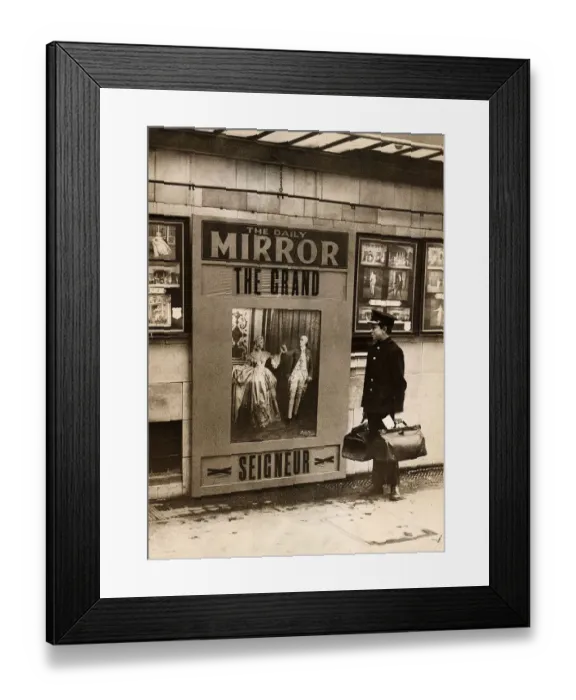 Framed Print : London Theatre Production December 1913 Replica of a recent Daily Mirror Poster
