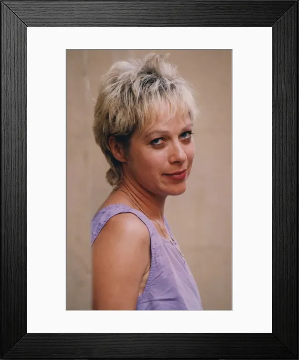 Framed Print : Denise Welch during an interview 15 March 1996 circa Framed Print : Denise Welch during an interview 15 March 1996 circa