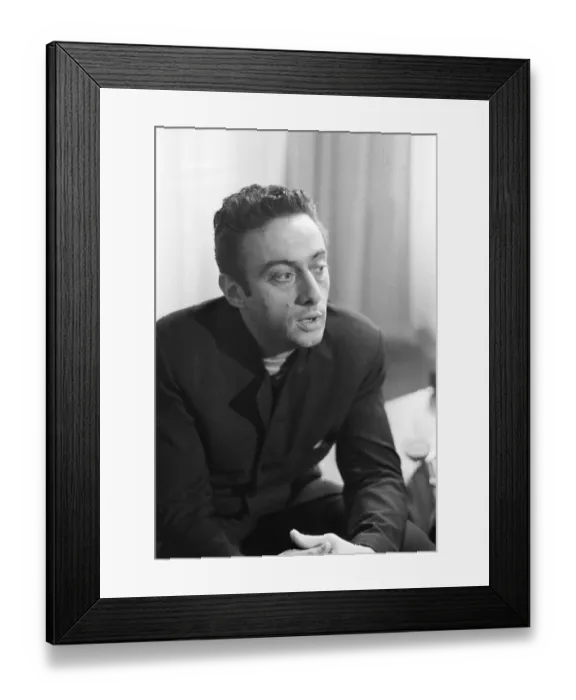 Framed Print : Portrait of American comedian Lenny Bruce during his visit to London