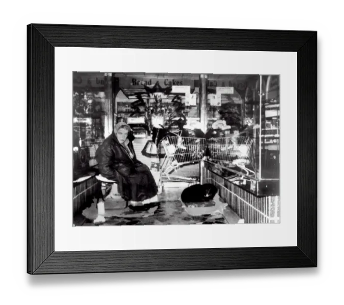 Framed Print : Tramps - Old Nora - Doreen Bridle and her dog Blackie - Her life fell apart after her Framed Print : Tramps - Old Nora - Doreen Bridle and her dog Blackie - Her life fell apart after her