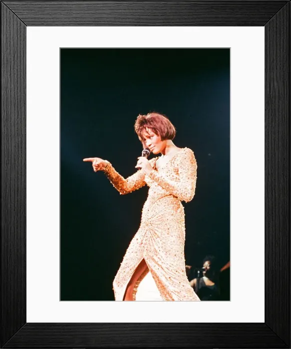 Framed Print : Whitney Houston in Concert at the National Exhibition Centre, Birmingham