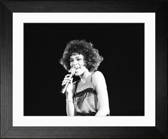 Framed Print : Whitney Houston in Concert at the National Exhibition Centre, Birmingham