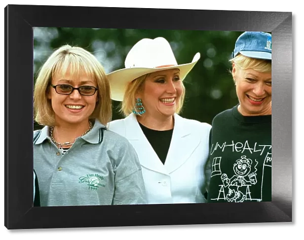 L  /  R Actresses Tracie Bennett, Carol Harrison and Denise Welch at the charity golf