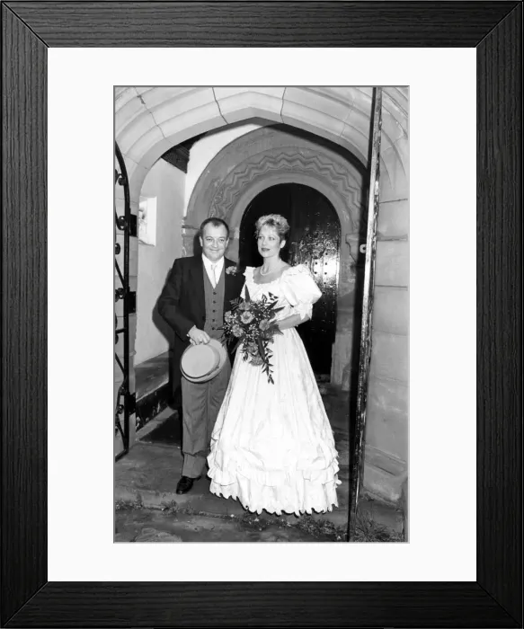 Framed Print : Denise Welch and Tim Healy after their wedding blessing ceremony at a Church in Birtley Framed Print : Denise Welch and Tim Healy after their wedding blessing ceremony at a Church in Birtley