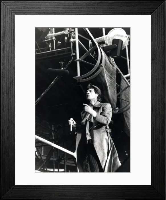 Framed Print : Rolling Stones - Wembley - 4th July 1990 - Mick Jagger - WME Copyright Image - Pictures