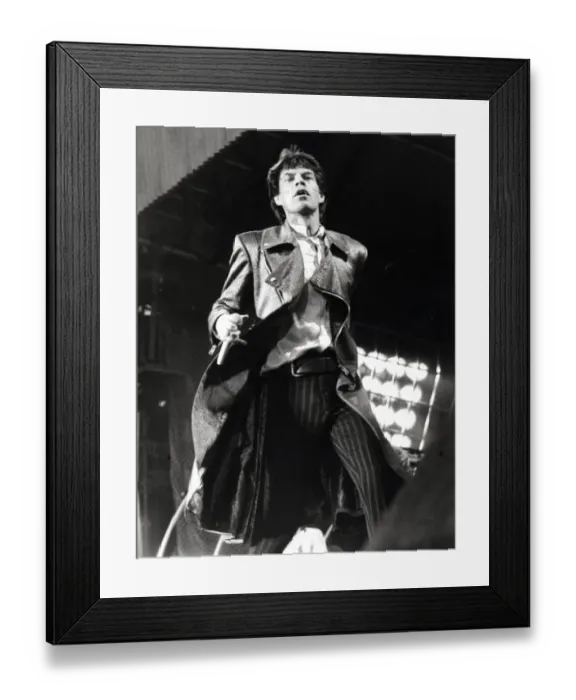 Framed Print : Rolling Stones - Wembley - 4th July 1990 - Mick Jagger - WME Copyright Image - Pictures