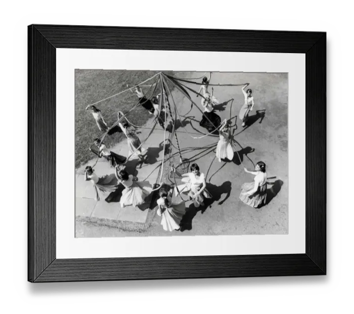 Framed Print : Maypole, somewhere in Wales. 22nd June 1981