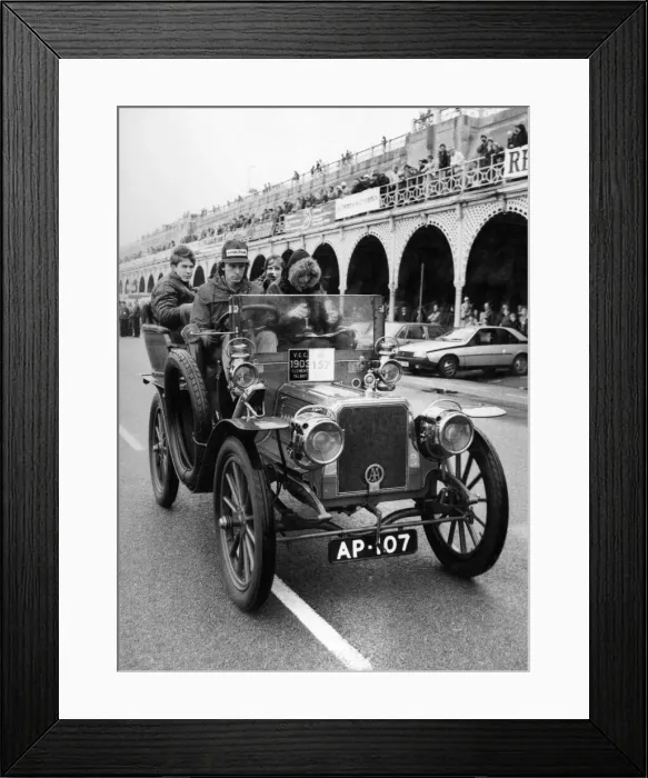 Framed Print : A 1903 Celment Talbot seen here on the promenade at Brighton at the end of the London to Framed Print : A 1903 Celment Talbot seen here on the promenade at Brighton at the end of the London to