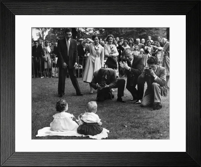 Framed Print : Children: Babies: Best Girl and Best Boy: (Left back to camera) Susan Nash (13 months)