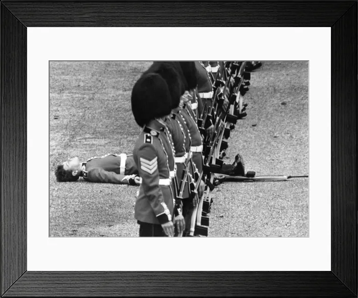 Framed Print : The Wobblies: Parading guardsmen threw a fit of the wobblies on Saturday (9-6-79)