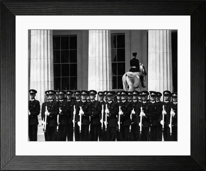 Framed Print : The Sovereigns Parade at the end of each term marks the passing out from Sandhurst