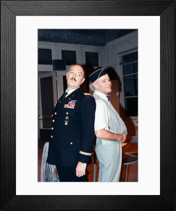 Framed Print : Scene fom the play Veterans Day at the Theatre Royal, Haymarket starring Michael Gambon Framed Print : Scene fom the play Veterans Day at the Theatre Royal, Haymarket starring Michael Gambon