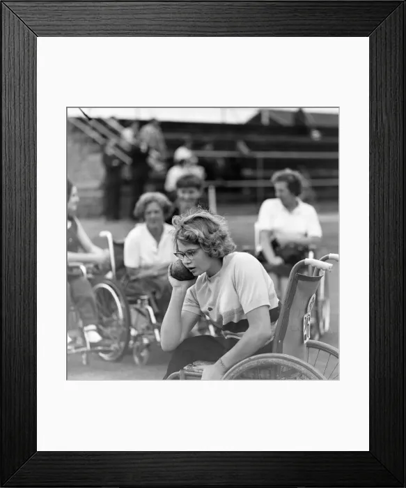 Framed Print : Paralympic Athletes training at Stoke Mandeville, watched by patients Framed Print : Paralympic Athletes training at Stoke Mandeville, watched by patients