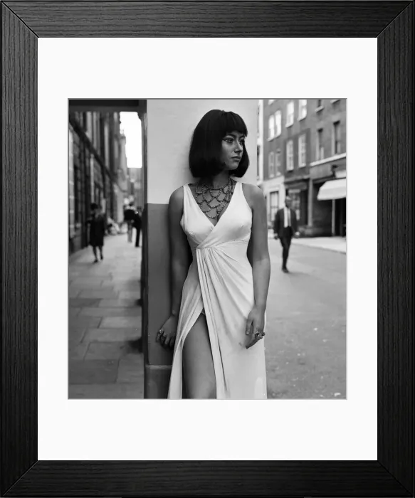 Framed Print : Actress Helen Mirren dressed as Cleopatra during a break from rehearsals at the Scala