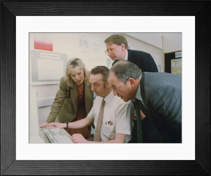 Framed Print : Denise Welch and husband Tim Healy open the new Open Learning Centre at Norham Community Framed Print : Denise Welch and husband Tim Healy open the new Open Learning Centre at Norham Community