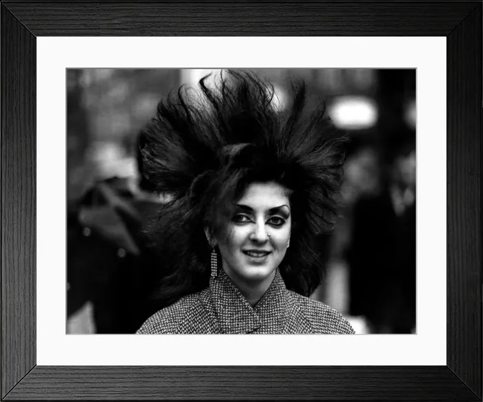 Framed Print : Janet Lazard has an amazing head of hair-??? punk. And she does it all herself Framed Print : Janet Lazard has an amazing head of hair-??? punk. And she does it all herself