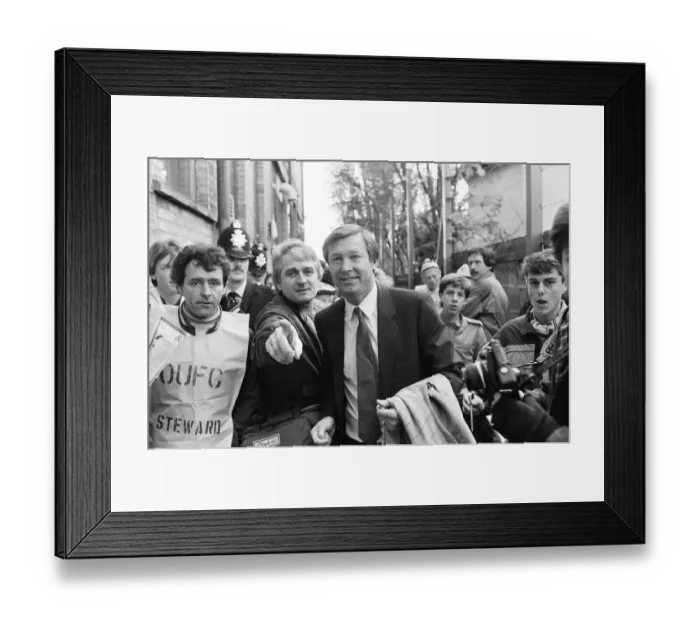 Framed Print : New Manchester United manager Alex Ferguson at the Manor Ground in Oxford before his Framed Print : New Manchester United manager Alex Ferguson at the Manor Ground in Oxford before his
