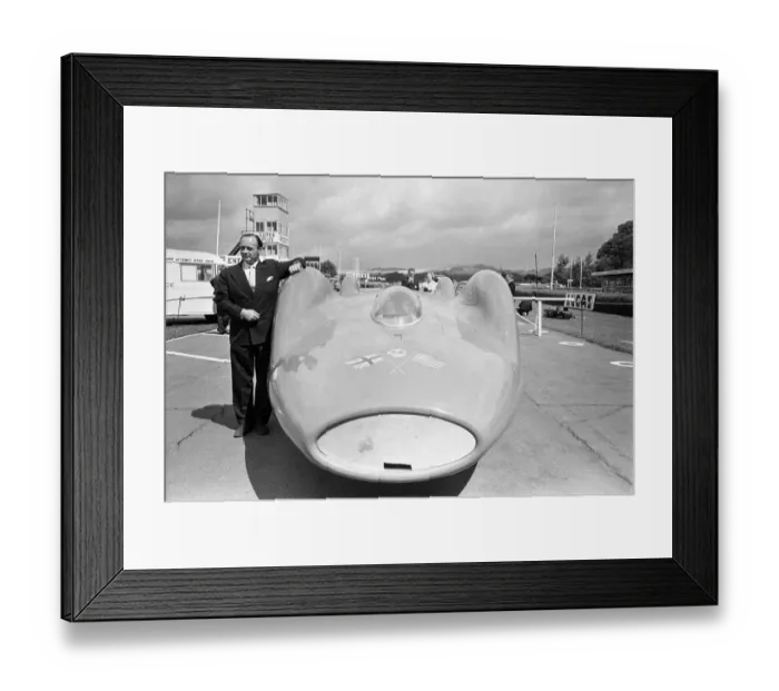 Framed Print : Donald Campbell and Bluebird at Goodwood in Sussex, 18th July 1960