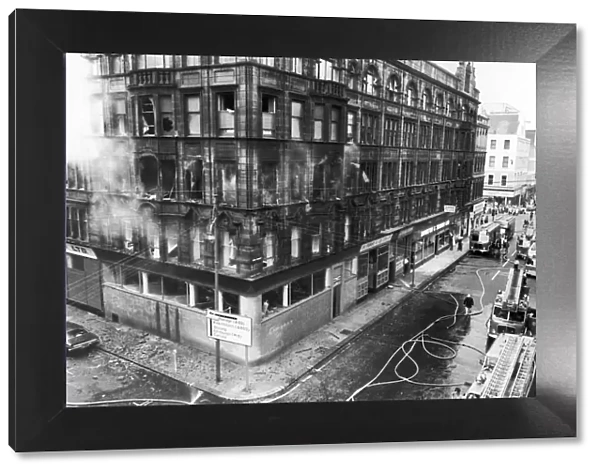 Fire at A & H Ltd, Clothing Factory, King Street, near Glasgow Cross, June 1977