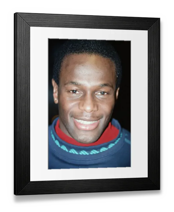 Framed Print : Justin Fashanu Airdrie United Football Player, 6th February 1993 Framed Print : Justin Fashanu Airdrie United Football Player, 6th February 1993