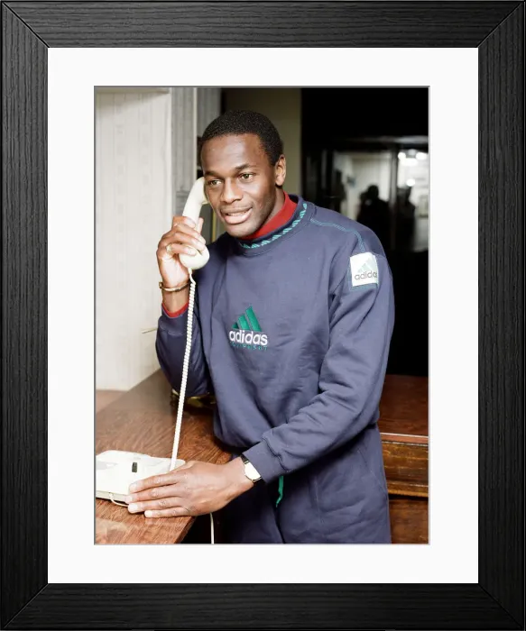 Framed Print : Justin Fashanu Airdrie United Football Player, 6th February 1993