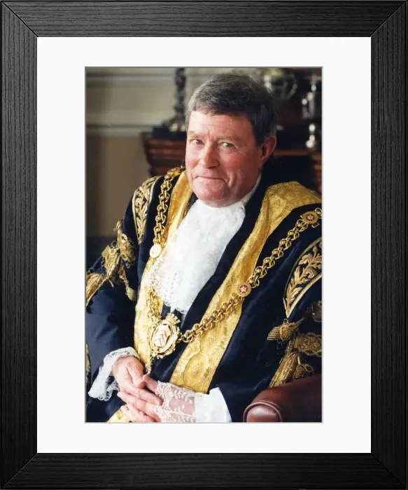 Framed Print : Councillor Max Phillips, pictured at Cardiff City Hall