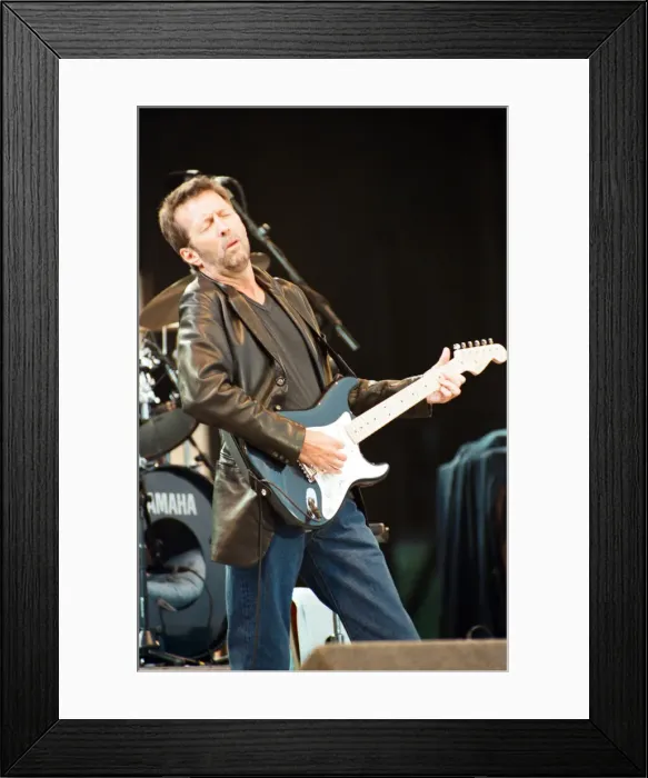 Framed Print : Eric Clapton on stage at Masters of Music Benefit Concert, Hyde Park, London