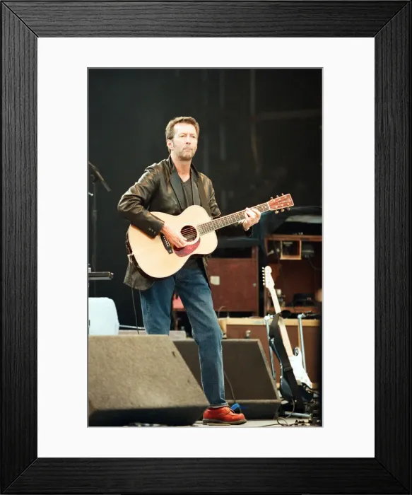 Framed Print : Eric Clapton on stage at Masters of Music Benefit Concert, Hyde Park, London Framed Print : Eric Clapton on stage at Masters of Music Benefit Concert, Hyde Park, London