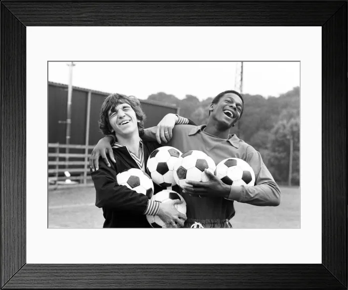 Framed Print : Kevin Reeves and Justin Fashanu, Norwich City Football Players, 24th August 1979 Framed Print : Kevin Reeves and Justin Fashanu, Norwich City Football Players, 24th August 1979