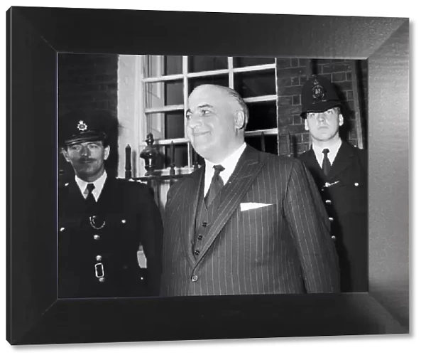 Lord Kilmuir Lord Chancellor (Sir David Maxwell Fyffe) seen here outside 10 Downing