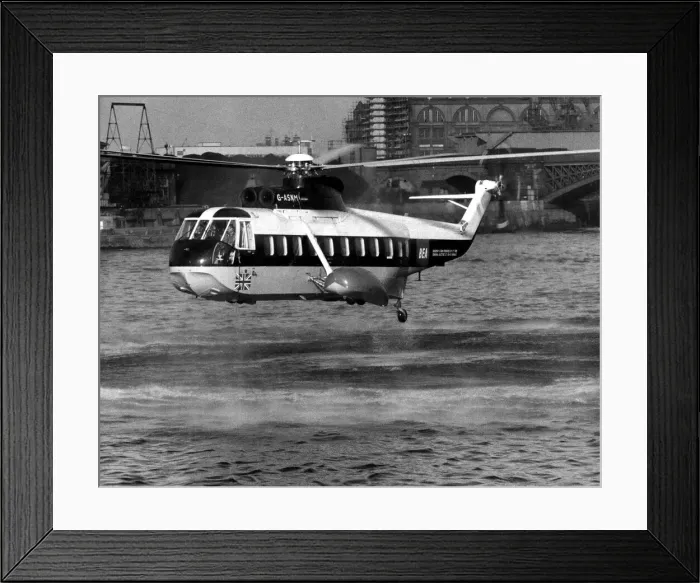 Framed Print : BEAs new Sikorsky 61 helicopter taking its Ministry of Aviation trials of Framed Print : BEAs new Sikorsky 61 helicopter taking its Ministry of Aviation trials of