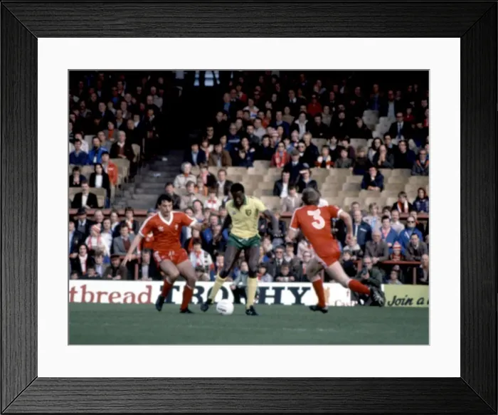 Framed Print : Middlesbrough v. Norwich. Justin Fashanu on the ball. September 1980 Framed Print : Middlesbrough v. Norwich. Justin Fashanu on the ball. September 1980