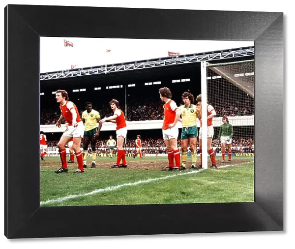 Arsenal v. Norwich. Justin Fashanu and Sammy Nelson. 28th April 1978