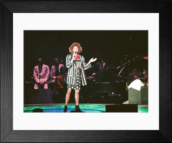 Framed Print : Whitney Houston in Concert at the National Exhibition Centre, Birmingham, 27th April 1988 Framed Print : Whitney Houston in Concert at the National Exhibition Centre, Birmingham, 27th April 1988