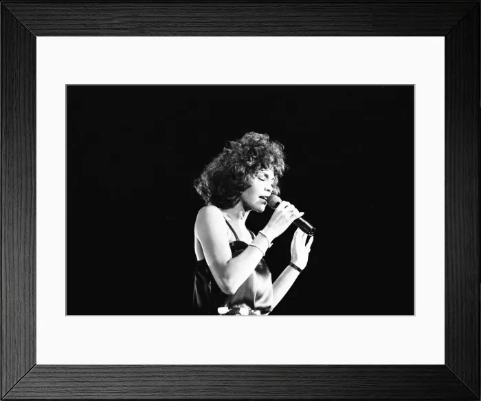Framed Print : Whitney Houston in Concert at the National Exhibition Centre, Birmingham, 27th April 1988