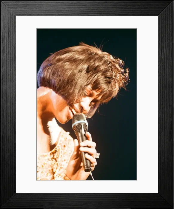 Framed Print : Whitney Houston in Concert at the National Exhibition Centre, Birmingham