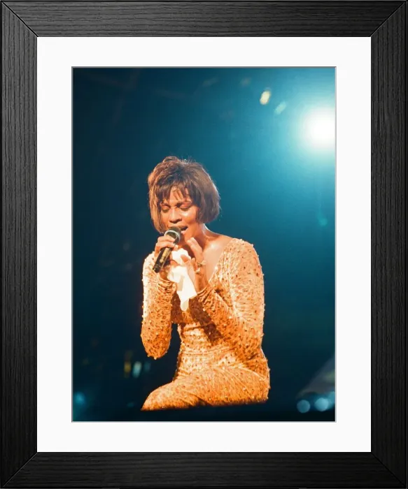 Framed Print : Whitney Houston in Concert at the National Exhibition Centre, Birmingham Framed Print : Whitney Houston in Concert at the National Exhibition Centre, Birmingham