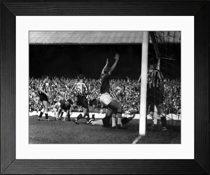 Framed Print : from Barrie Hole beats the Newcastle defence to score City Framed Print : from Barrie Hole beats the Newcastle defence to score City