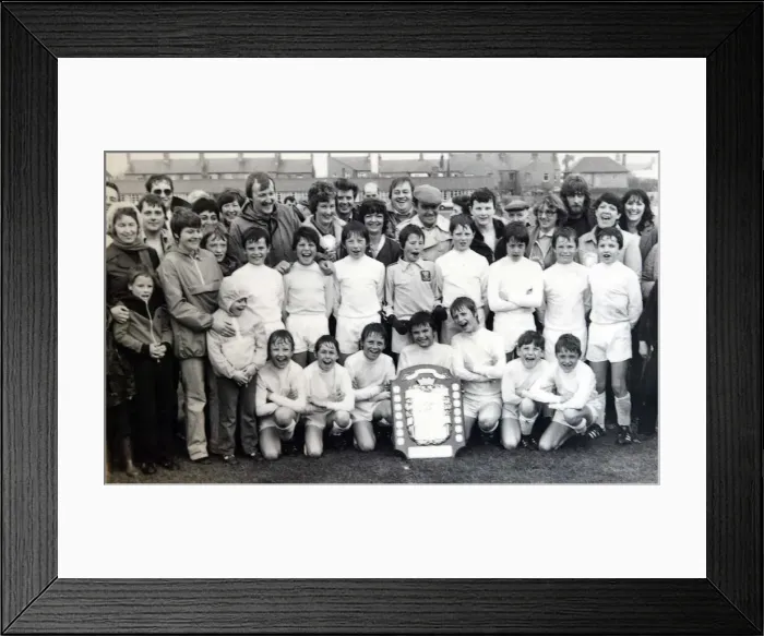 Framed Print : Collect picture shows Deeside Primary Schools FA team from 1980-1981 Framed Print : Collect picture shows Deeside Primary Schools FA team from 1980-1981