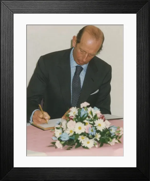 Framed Print : Prince Edward of Kent - The Duke and Duchess of Kent North East Royal Visits Framed Print : Prince Edward of Kent - The Duke and Duchess of Kent North East Royal Visits