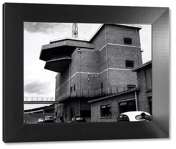 The marshalling yard control tower at Tyne marshalling yard, Lamesley on 21st June 1963