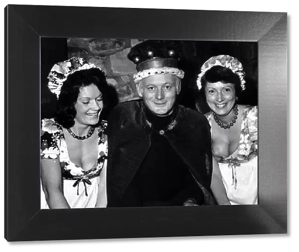Lord Montagu of Beaulieu November 1975 assisted by 2 wenches Sue Dew