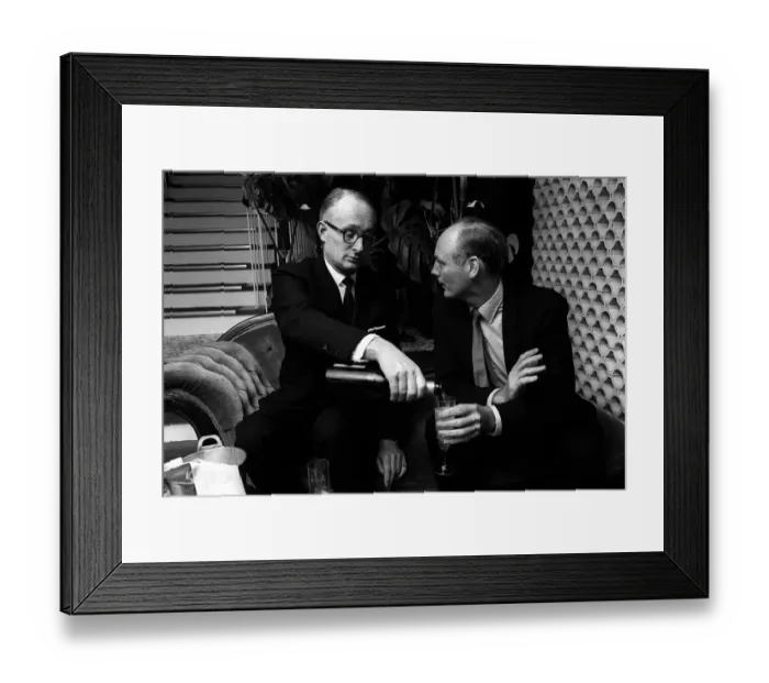 Framed Print : Duke of Bedford LEFT April 1963 Pictured drinking champagne during lunch with Lord Framed Print : Duke of Bedford LEFT April 1963 Pictured drinking champagne during lunch with Lord