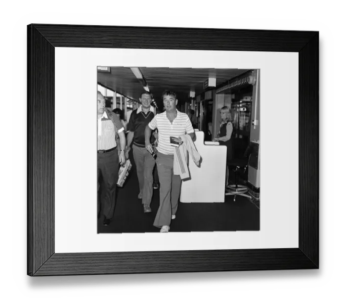 Framed Print : Nottingham Forest Football Team at London Heathrow Airport, 19th August 1981