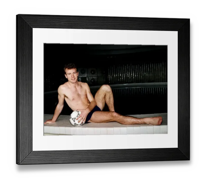 Framed Print : Alan Shearer Footballer relaxing by swimming pool with a football in his hand Dbase Framed Print : Alan Shearer Footballer relaxing by swimming pool with a football in his hand Dbase