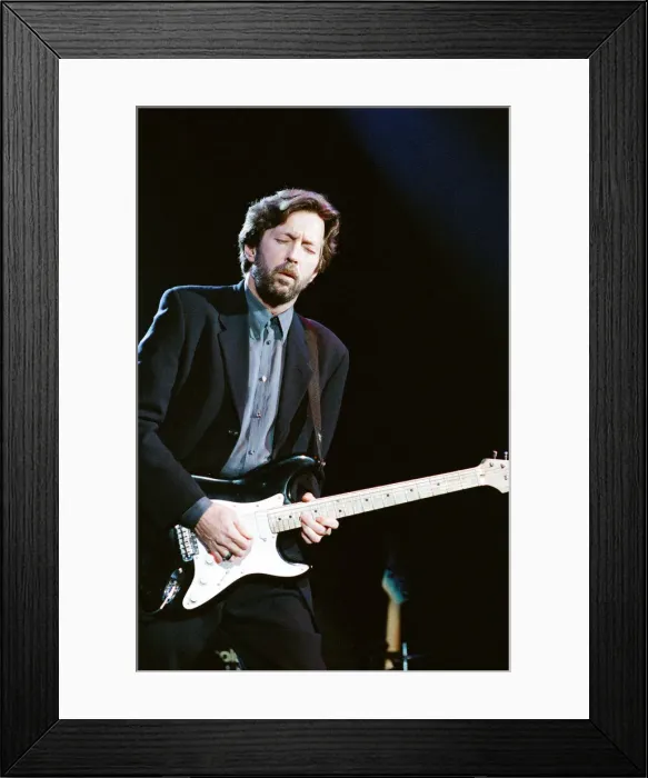 Framed Print : Eric Clapton on stage at the Brighton Centre, Brighton, 1st February 1992 Framed Print : Eric Clapton on stage at the Brighton Centre, Brighton, 1st February 1992
